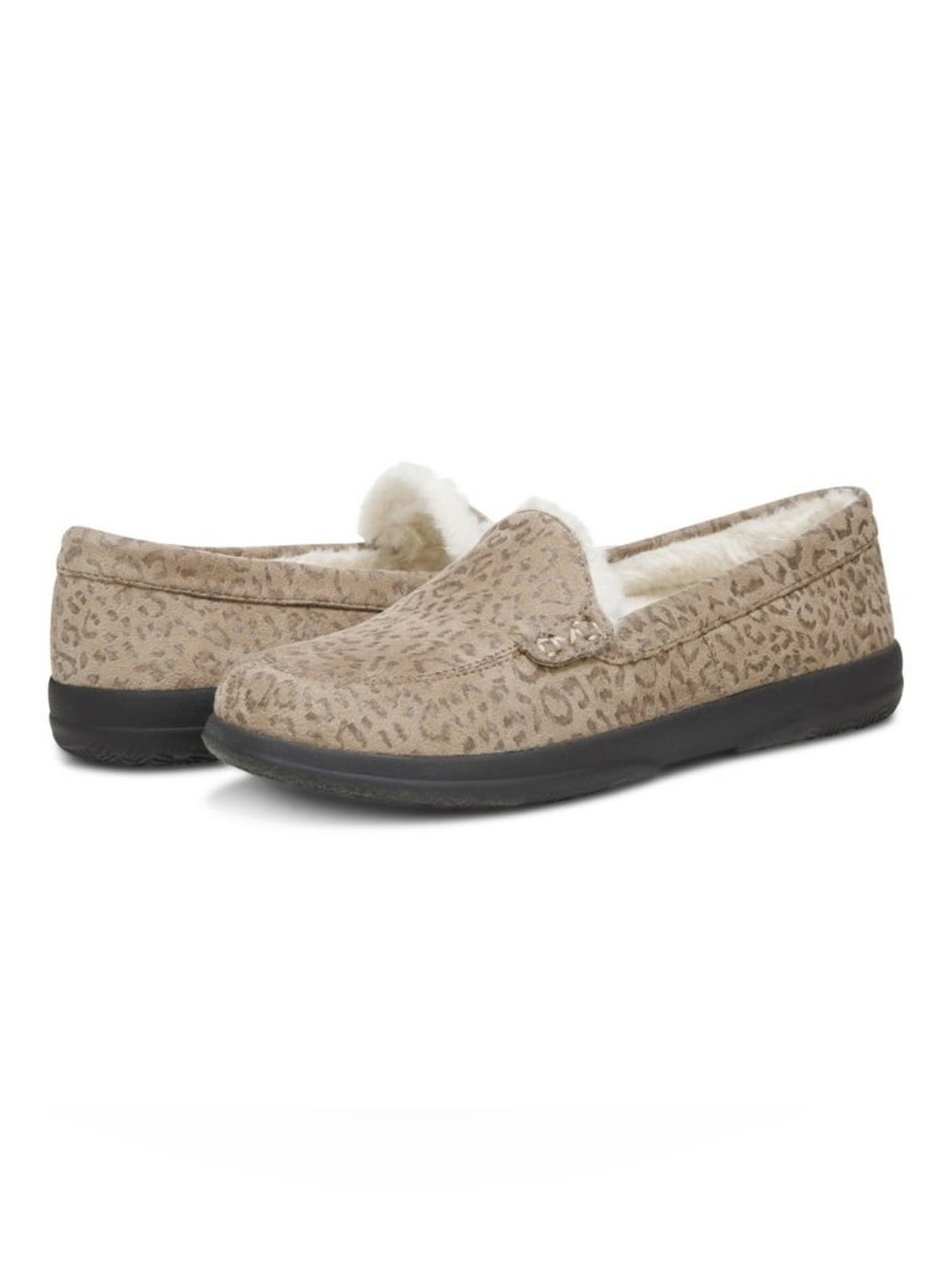 Vionic Lynez - Women's Comfort Indoor/Outdoor Slippers Leopard Print Loafers 7